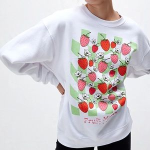 PacSun Golden Hour Strawberry Market Sweatshirt